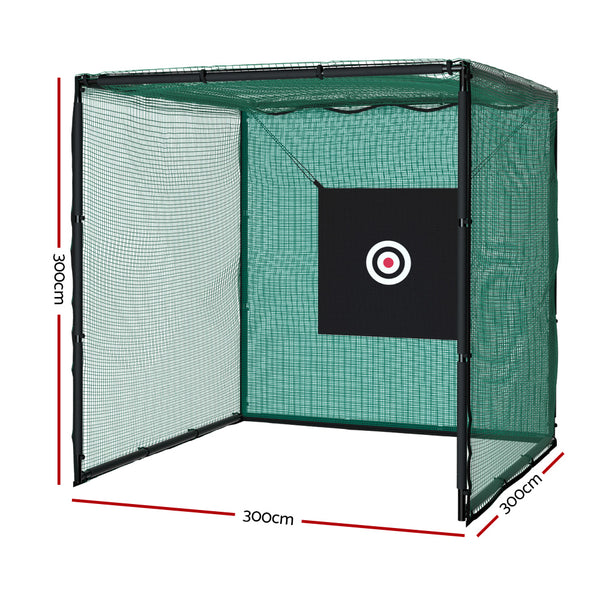 Everfit 3m Golf Practice Net Hitting Cage with Steel Frame Golf / Baseball Training