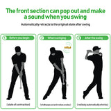Dark Blue Pro Golf Swing Trainer - Extendable with Audible Click & Corrective Grip Aid